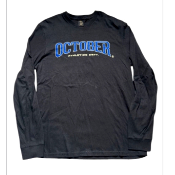 OVO October's Very Own's by Drake "October Athletics Dept" Black Long Sleeve - Picture 1 of 4